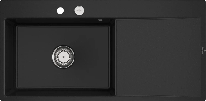 Villeroy & Boch Subway Style 60 flat flächenbündig Becken links mit Ablauffernbedienung chromite
