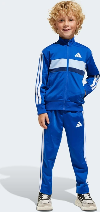 adidas Seasonal Essentials Tiberio 3-Streifen Tricot Trainingsanzug royal blue/white/glow blue (Junior)