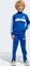 adidas Seasonal Essentials Tiberio 3-Streifen Tricot Trainingsanzug royal blue/white/glow blue (Junior) Vorschaubild