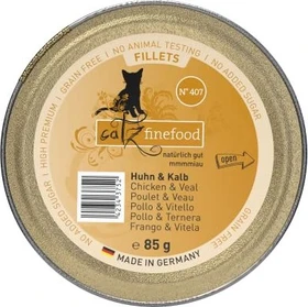 Catz finefood N°, 407 Huhn und Kalb in Jelly, 1.02kg (12x 85g)