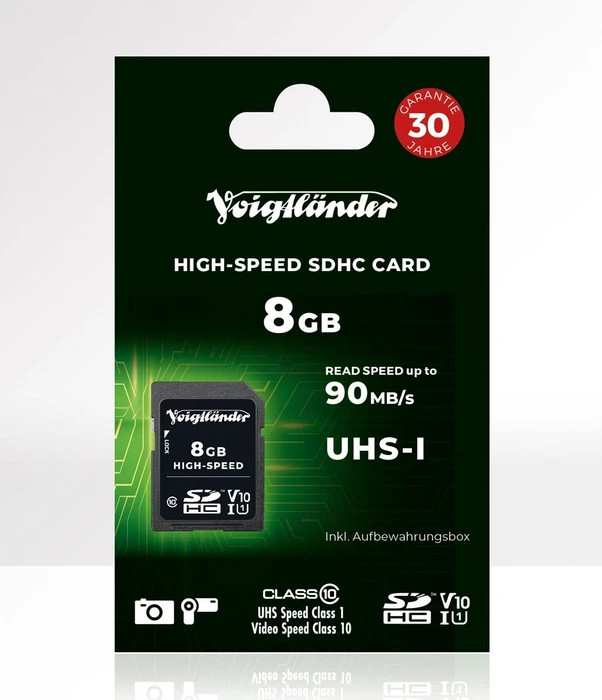 Voigtländer High-Speed R90/W12 8GB, UHS-I U1, Class 10