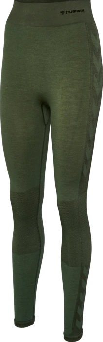 hummel CLEA Seamless Tight Hose lang climbing ivy (Damen)