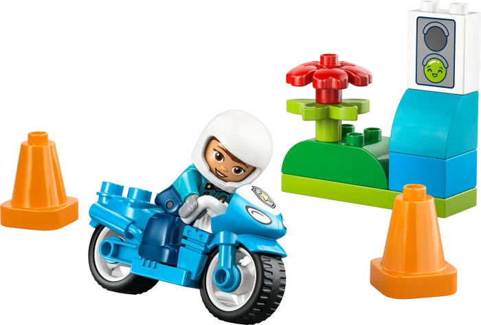 LEGO DUPLO - Blaues Polizeimotorrad