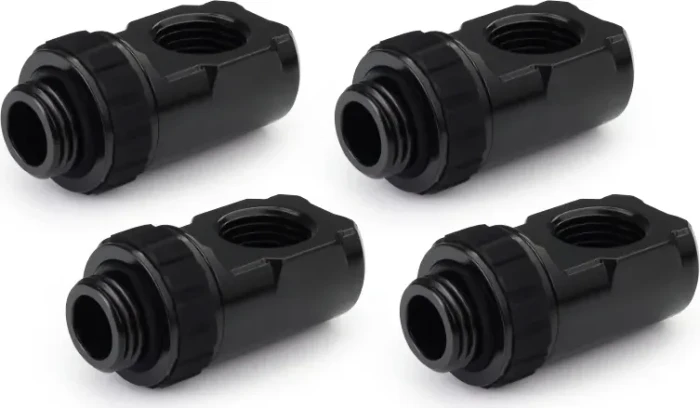 Alphacool Apex Grip 90° Winkeladapter G1/4" AG auf G1/4" IG, schwarz, 4 Stück