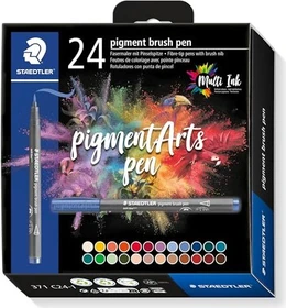Staedtler pigment brush pen 371 Nature Colours sortiert, 24er-Set