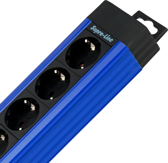 REV Ritter SupraLine mit Schalter, 6-fach, 2.4m, blau/schwarz