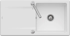 Villeroy & Boch Siluet 60 Einbau Becken reversibel mit Ablauffernbedienung snow white