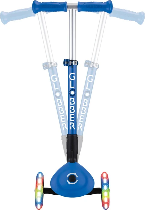 Globber Foldable Lights Kickboard navy blue