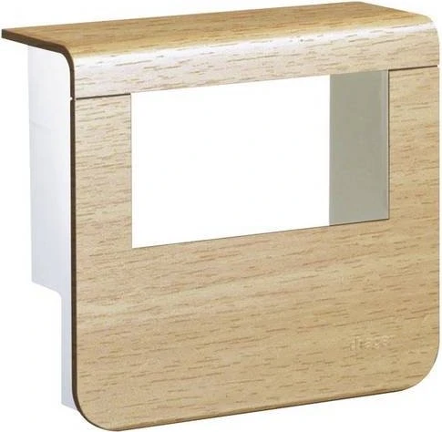 Hager Geräteträger-Oberteil mit seitlichen Spiegelflächen SL 20x55mm Dekor Buche