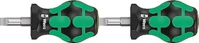 Wera Kraftform Plus Serie 300 335 Stubby Schlitz Schraubendreher, 6.5x25mm