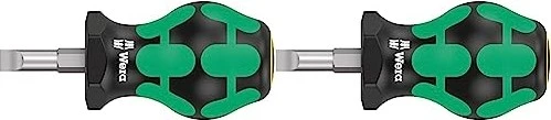 Wera Kraftform Plus Serie 300 335 Stubby Schlitz Schraubendreher, 6.5x25mm