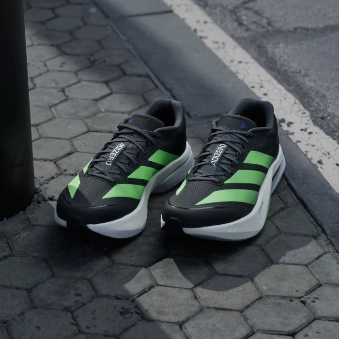 adidas Adizero Boston 13 core black/lime burst/energy ink (Herren)