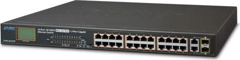 Planet FGSW Rackmount Switch, 24x RJ-45, 2x RJ-45/SFP, 300W PoE+