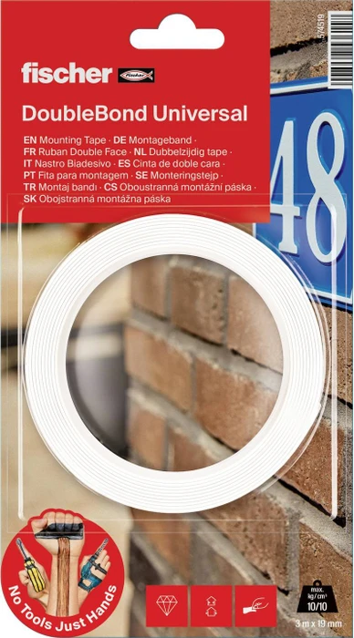 fischer DoubleBond Universal transparent, Klebeband, 19mm/3m (574519)