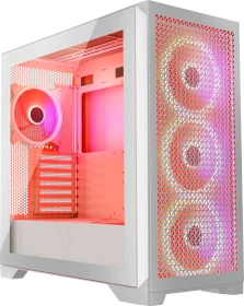 Modecom Volcano Expanse T Apex ARGB Midi, weiß, Glasfenster