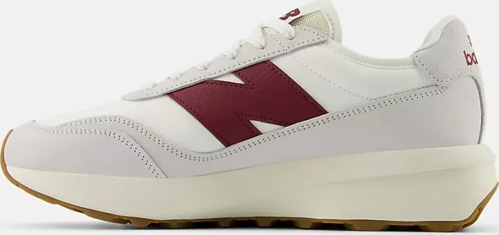 New Balance 370 sea salt/classic crimson