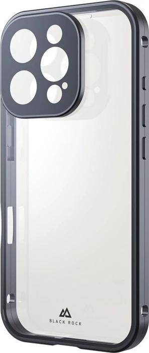 Black Rock 360° Glass Case für Apple iPhone 16 Pro transparent/schwarz
