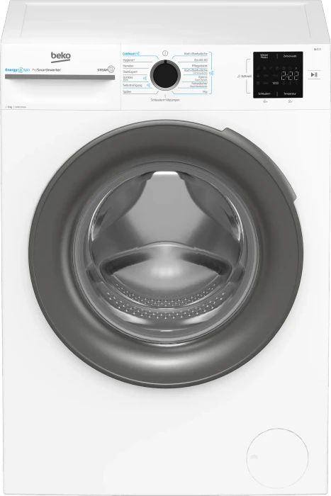 Beko Waschmaschine BM3WFU4941W1 | Frontlader 9 kg | 1400 U/min | A | StainExpert | SteamCure | Xpress 14 Min | Weiß, A (Spektrum A bis G) Image