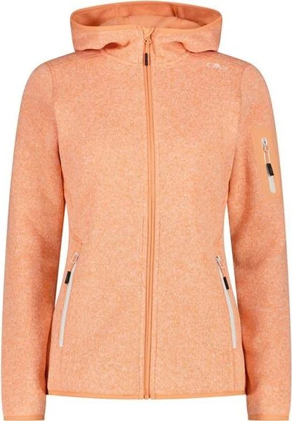 CMP Knit Tech Fleece Hoody Jacke salmone/bianco (Damen)
