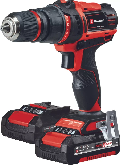 Einhell Expert TE-CD 18/45 3X-Li +22 Akku-Bohrschrauber inkl. Koffer + 2 Akkus 2.0Ah + Zubehör