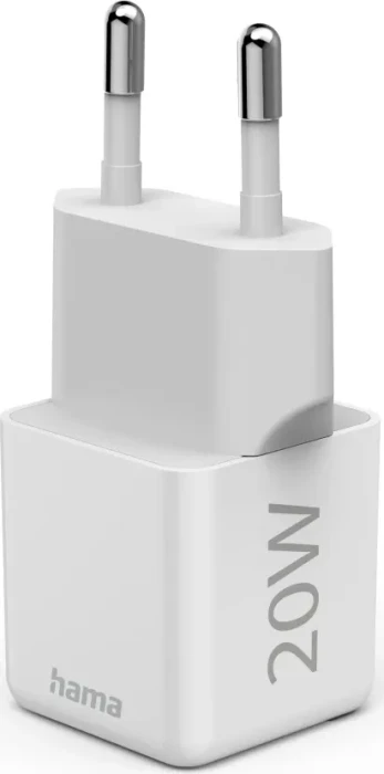 Hama Schnellladegerät USB-C Super-Mini-Charger PD 20W weiß