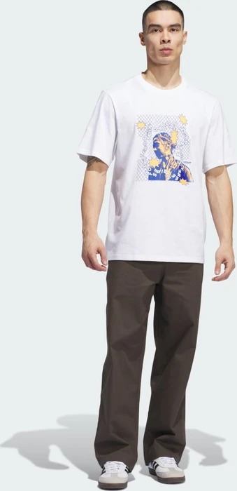 adidas Skateboarding Lil Dre T-Shirt kurzarm white/royal blue/hazy orange (Herren)
