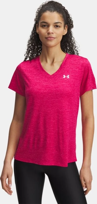 Under Armour Tech V Twist Funktionsshirt kurzarm shaded fuchsia/white (Damen)