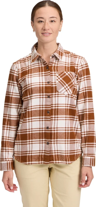 Black Diamond Project Flannel Hemd langarm clay/off white plaid (Damen)