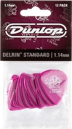 Dunlop Delrin 500 Pick, 1.14mm, 12-Pack