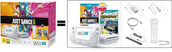 Nintendo Wii U Basic Pack - 8GB Just Dance 2014 Bundle weiß