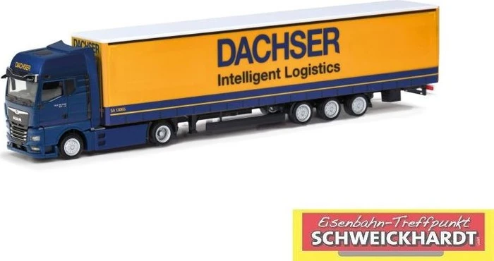Herpa MAN eTGX GX 15 Meter Lowliner-Sattelzug Dachser