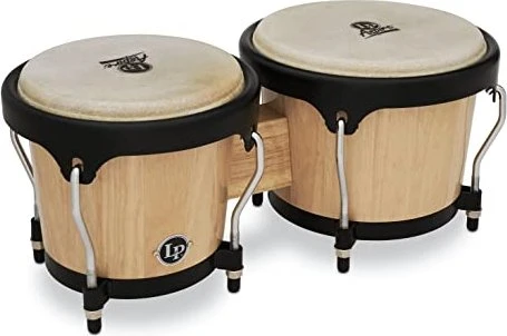 LP Aspire Bongos Natural Wood/Black
