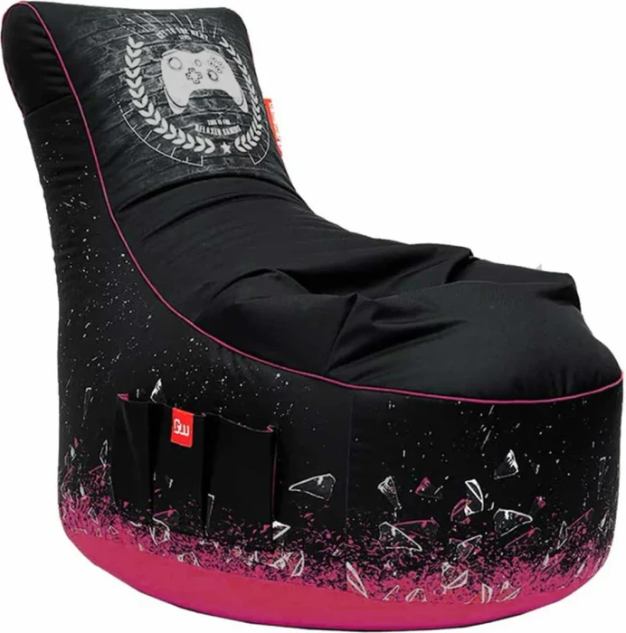 Gamewarez Gaming Sitzsack Classic Mystic Sunset, schwarz/pink