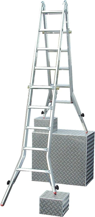 Krause Monto TeleVario 4-tlg. Teleskop-Mehrzweckleiter, 4x 5 Stufen