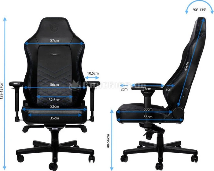 noblechairs Hero Gamingstuhl, schwarz/blau