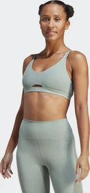 adidas Yoga Studio Luxe Light-Support Sport-BH silver green (Damen)