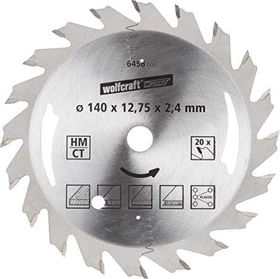Wolfcraft Serie Silber Kreissägeblatt 20Z, 140x2.4x12.75mm, 1 Stück