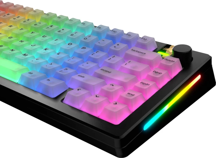 Glorious Polychroma V2 RGB Keycaps, weiß, 131 Tasten, ANSI-US