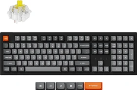 Keychron K10 Max, schwarz/grau, LEDs weiß, Keychron Super BANANA, USB/Bluetooth, US
