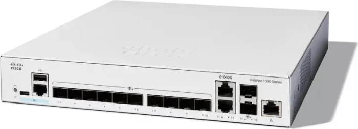 Cisco Catalyst 1300 Rackmount 10G Managed Switch, 10x SFP+, 2x RJ-45/SFP+