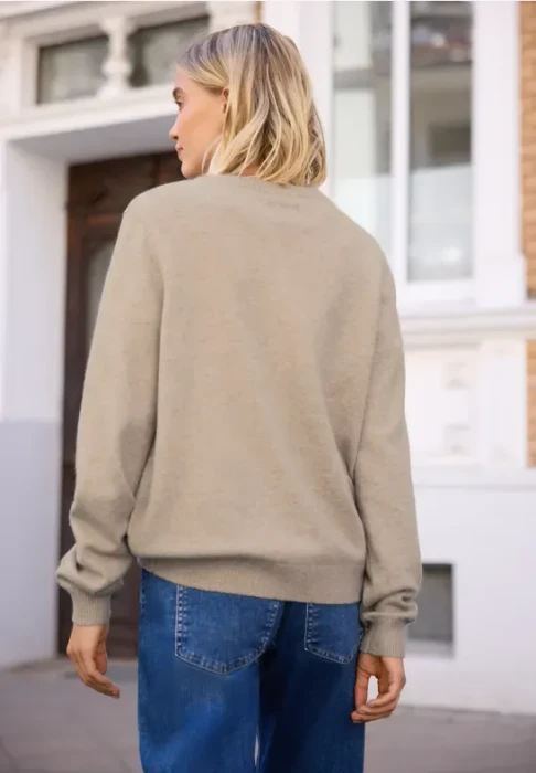 Street One Cardigan mit Rundhals Jacke beige (Damen)