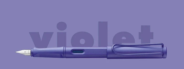 Lamy safari candy candy violett, rechte Hand, mittel