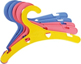Heless Bunte Puppenkleiderbügel