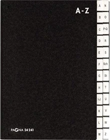Pagna Classic Pultordner, 24 Fächer, A4, schwarz