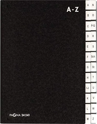 Pagna Classic Pultordner, 24 Fächer, A4, schwarz