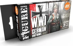 AK-Interactive 3rd Gen Acrylic Colors Figure Series WWI German Uniforms Farbset, 6-tlg.