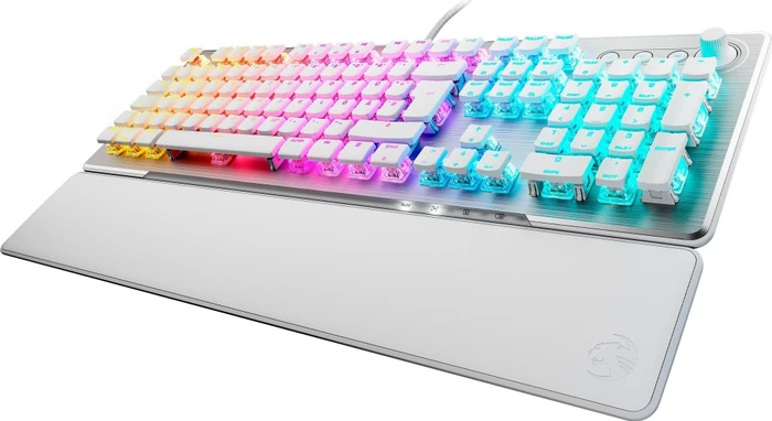 Roccat Vulcan II, LEDs RGB, weiß/silber, TITAN II BROWN, USB, DE