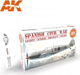 AK-Interactive 3rd Gen Acrylic Colors Spanish Civil War Legion Condor Aircraft Colors Farbset, 6-tlg.