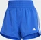 adidas Pacer Training 3-Streifen Woven High-Rise Trainingshose kurz semi lucid blue/white (Damen) Vorschaubild