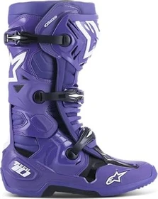 Alpinestars Tech 10 Motorradstiefel violett/schwarz/weiß